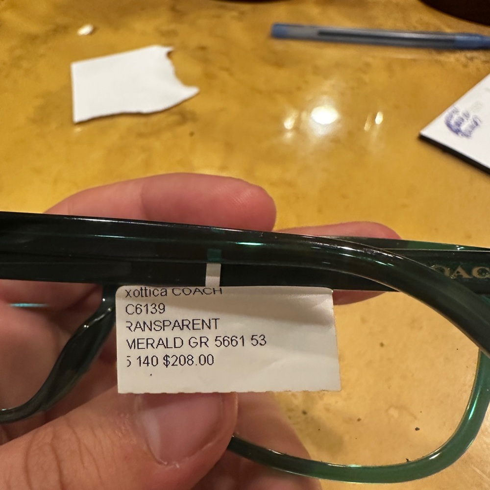 Coach Green Women's Glasses - Picture 3 of 3